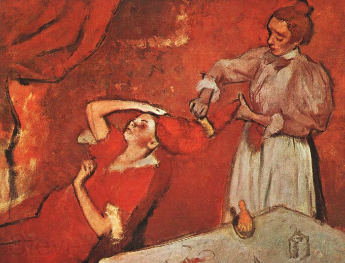 Edgar Degas Combing the Hair Norge oil painting art